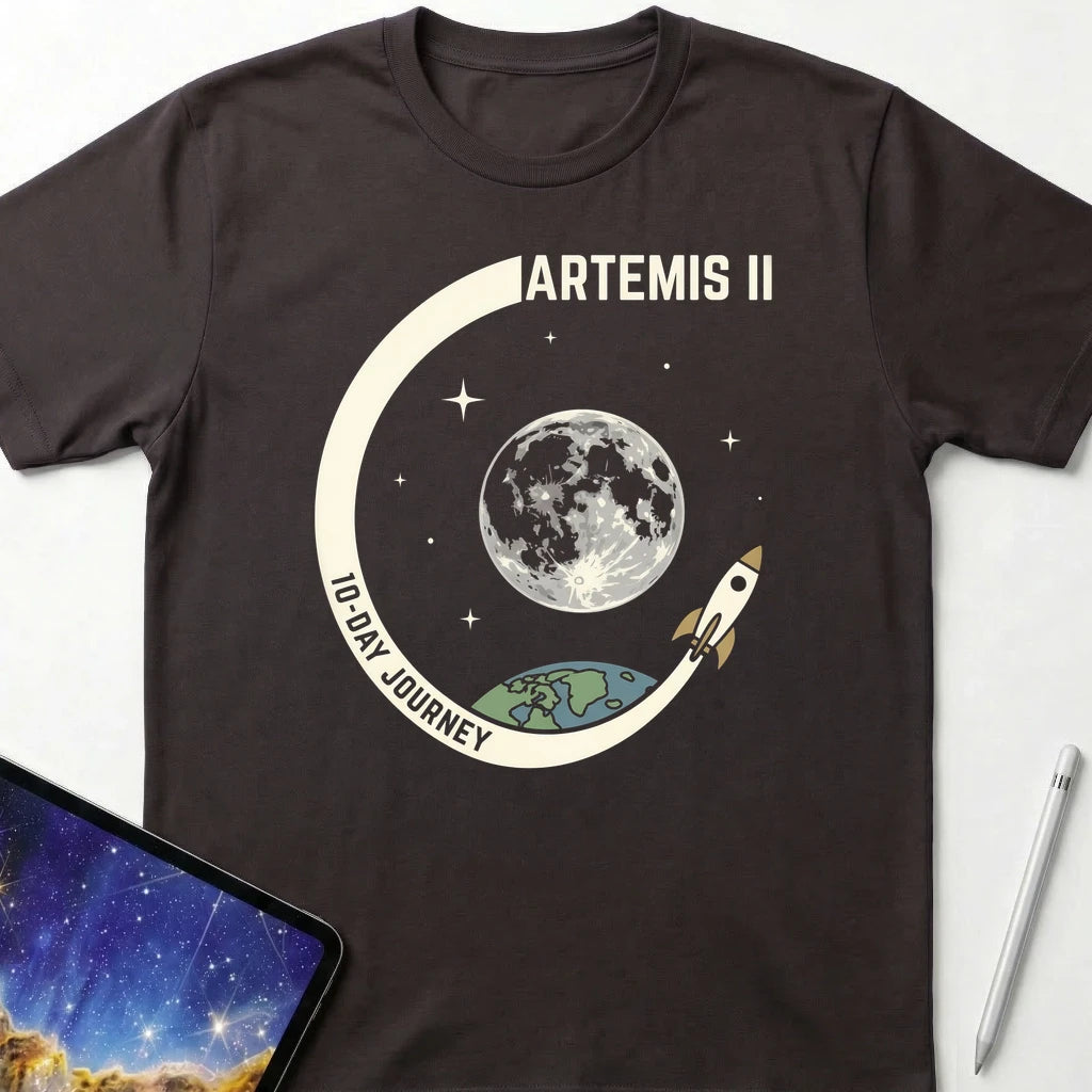 Artemis II Journey T-Shirt Dark Chocolate