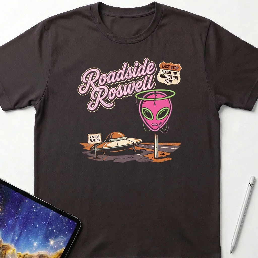 Roadside Roswell T-Shirt Dark Chocolate