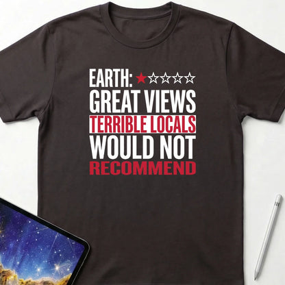 Earth 1 Star Rating T-Shirt Dark Chocolate