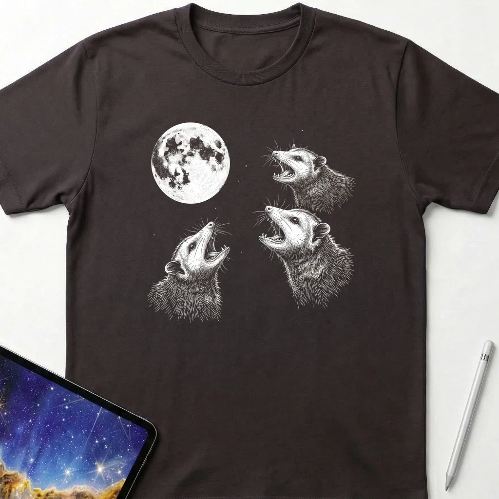 Possum Moon T-Shirt Dark Chocolate