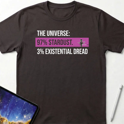 97 Stardust 3 Existential Dread T-Shirt Dark Chocolate