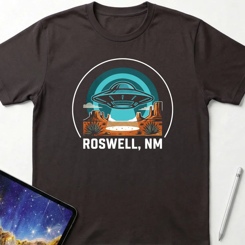Roswell NM Desert T-Shirt Dark Chocolate