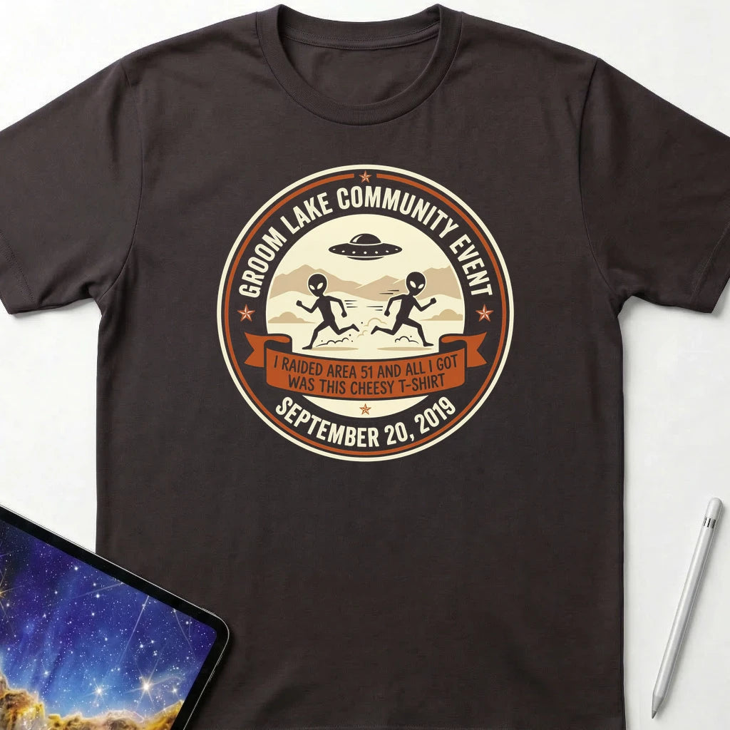 Area 51 Raid T-Shirt Dark Chocolate