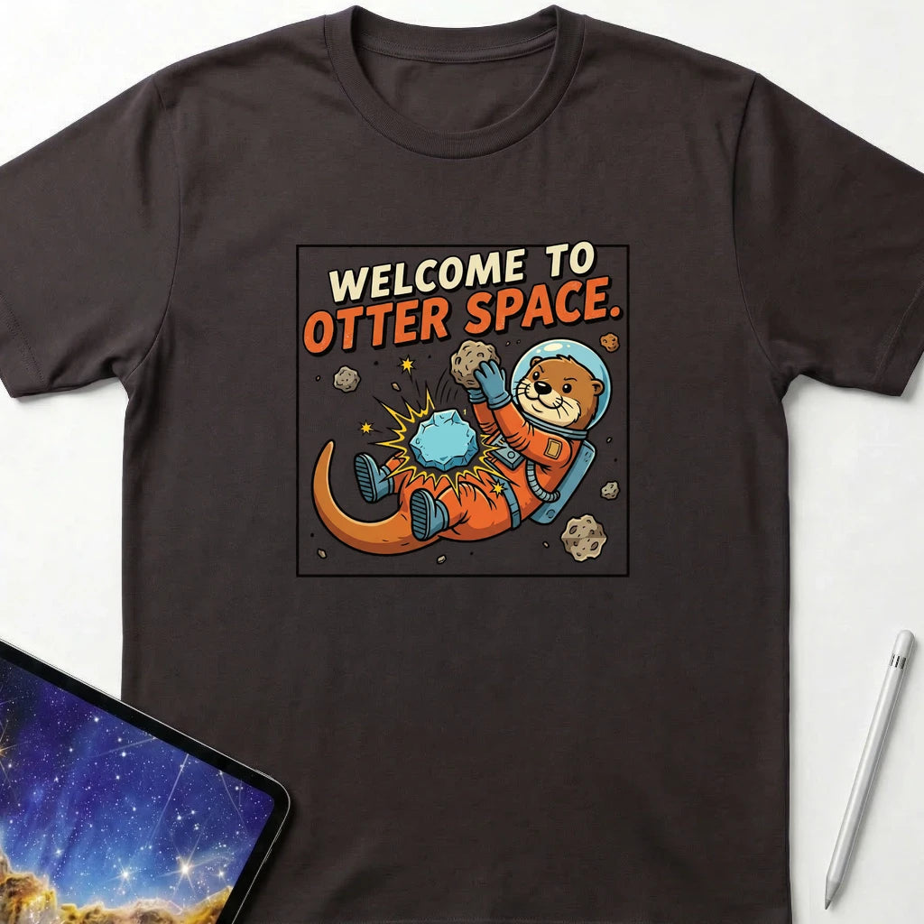Welcome to Otter Space T-Shirt Dark Chocolate