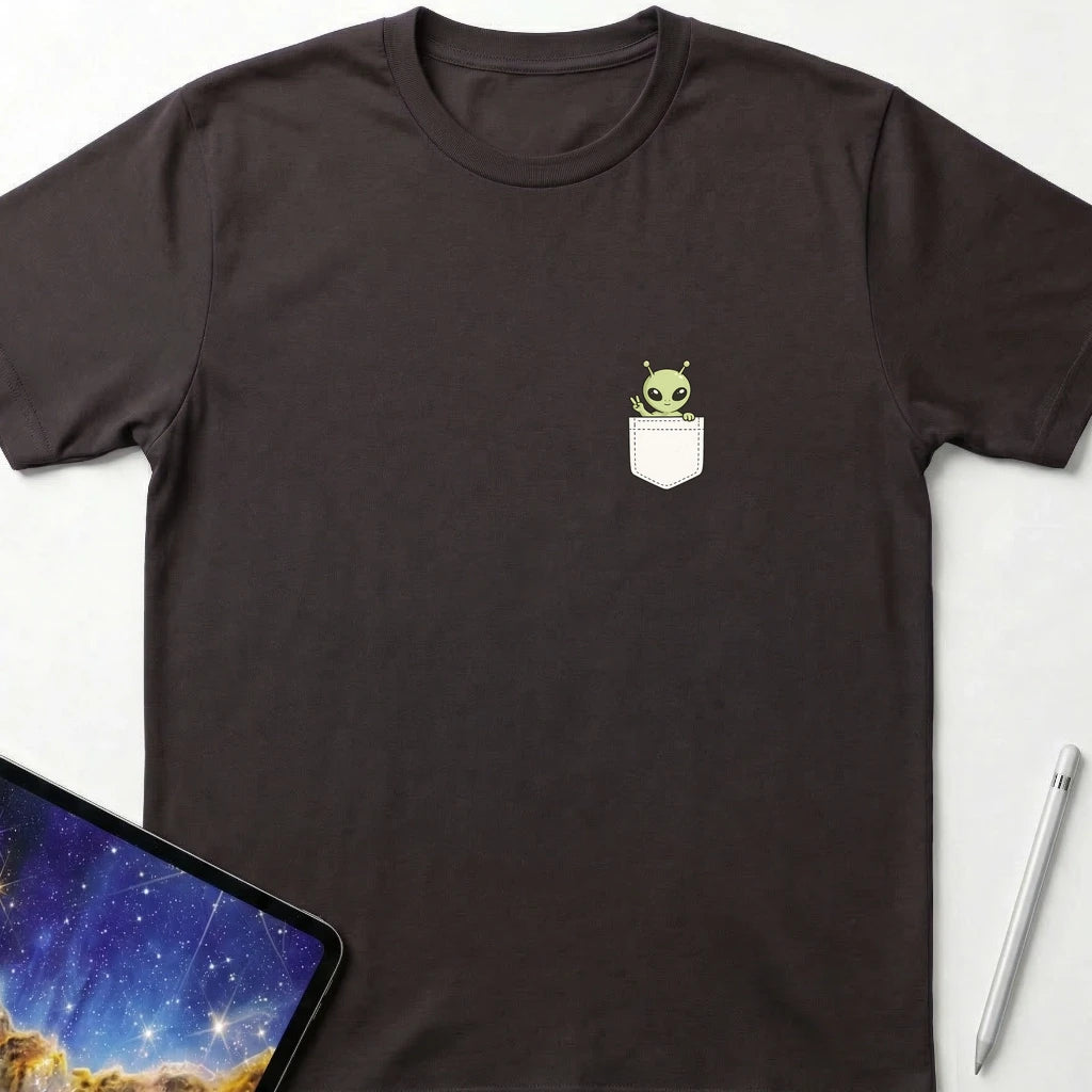 Pocket Alien T-Shirt Dark Chocolate