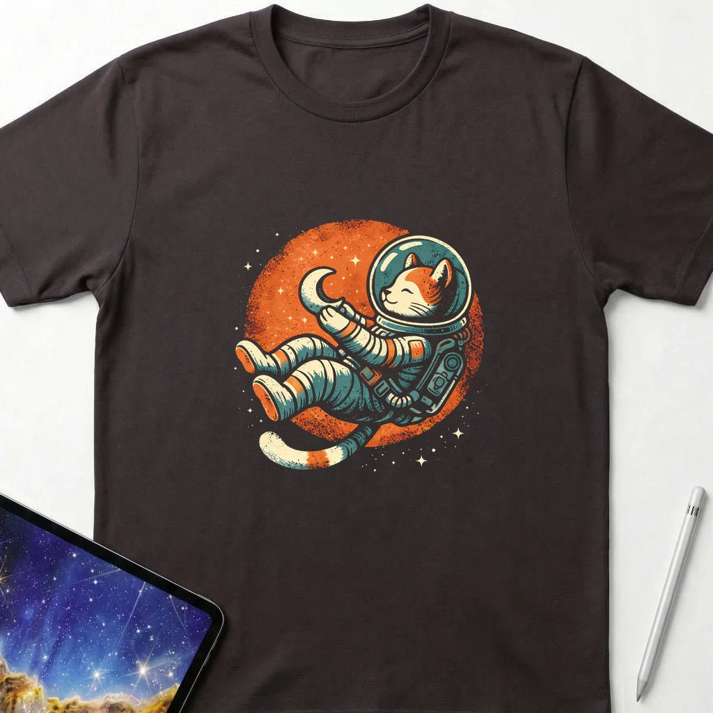 Floating Among Stars T-Shirt Dark Chocolate