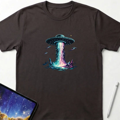 Neon Descent T-Shirt Dark Chocolate