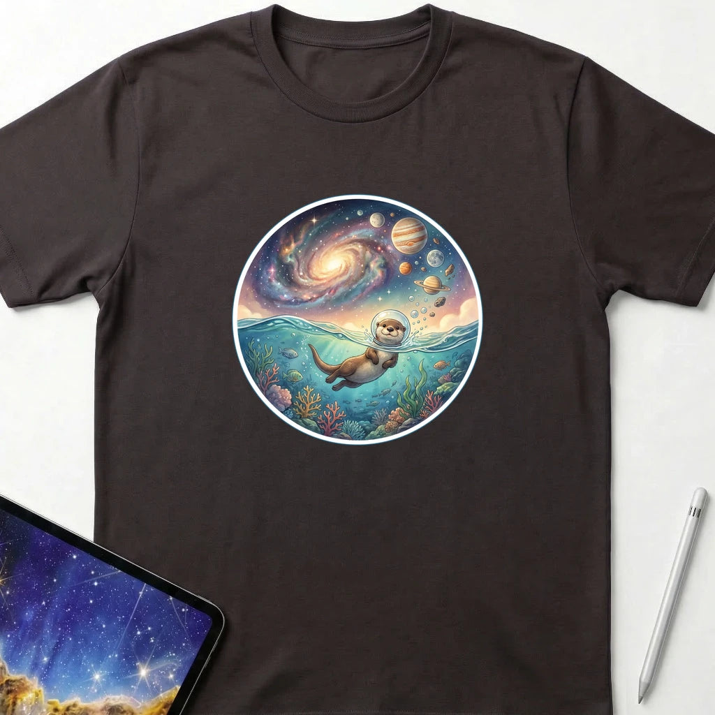 Portal to Otter Space T-Shirt Dark Chocolate