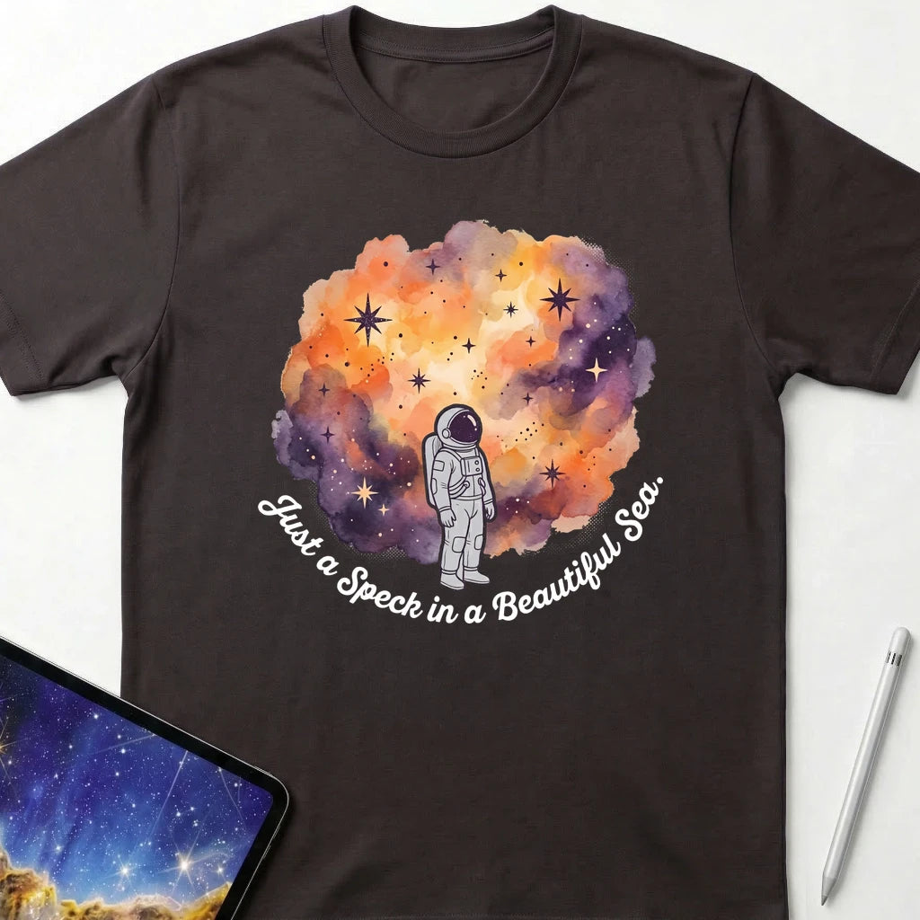 Speck in a Beautiful Sea T-Shirt Dark Chocolate