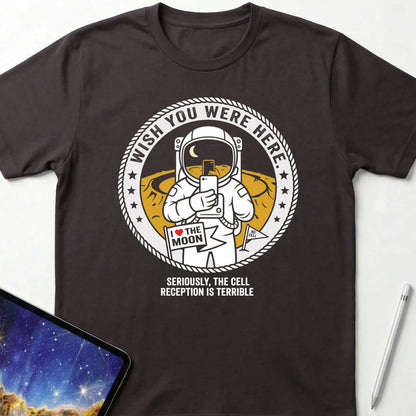 Wish You Were Here T-Shirt Dark Chocolate