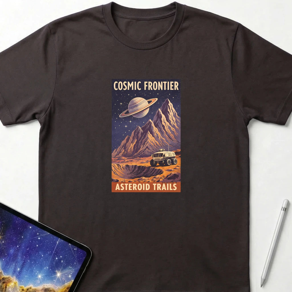 Asteroid Trails T-Shirt Dark Chocolate