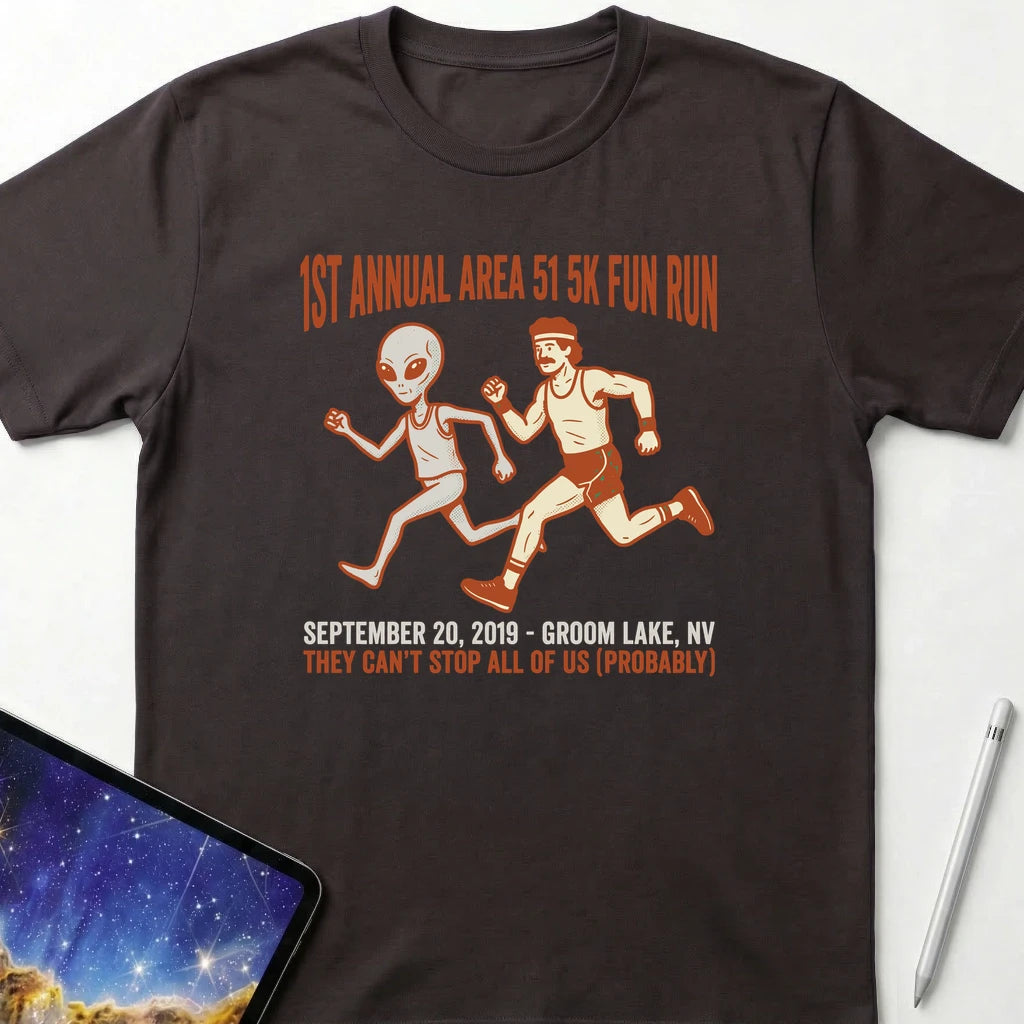 Area 51 Fun Run T-Shirt Dark Chocolate