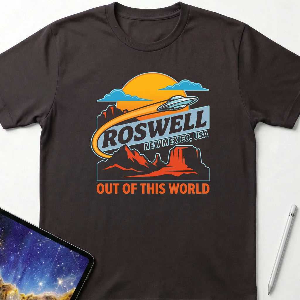 Roswell Out of this World T-Shirt Dark Chocolate