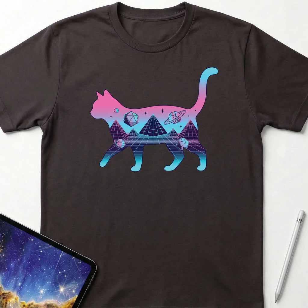 Retro-Futuristic Feline Dark Chocolate