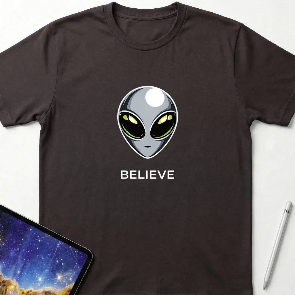 Believe T-Shirt Dark Chocolate