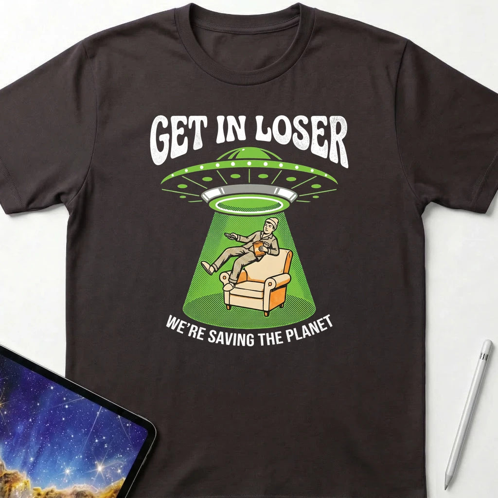 Get in Loser Human T-Shirt Dark Chocolate