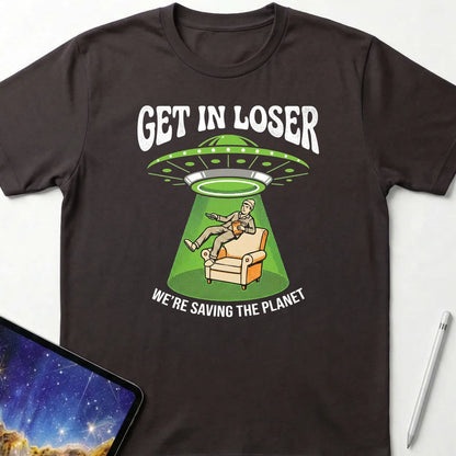 Get in Loser Human T-Shirt Dark Chocolate