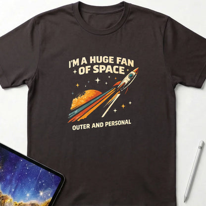 I'm a Huge Fan of Space T-Shirt Dark Chocolate