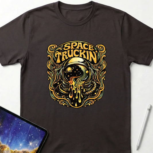 Space Truckin T-Shirt Dark Chocolate