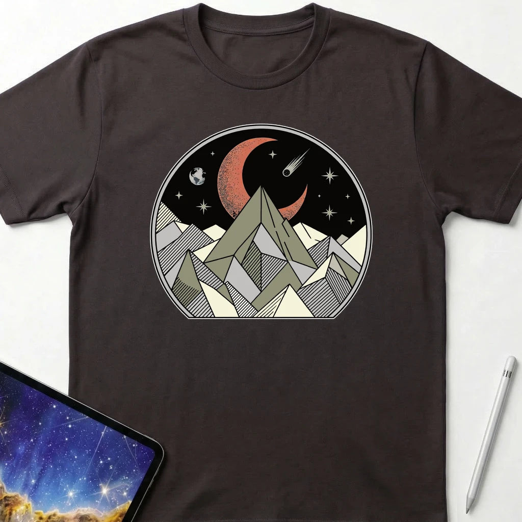 Lunar Rise T-Shirt Dark Chocolate