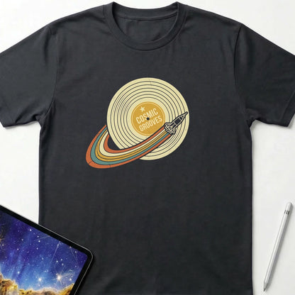 Cosmic Grooves T-Shirt Black