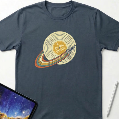 Cosmic Grooves T-Shirt Dark Heather