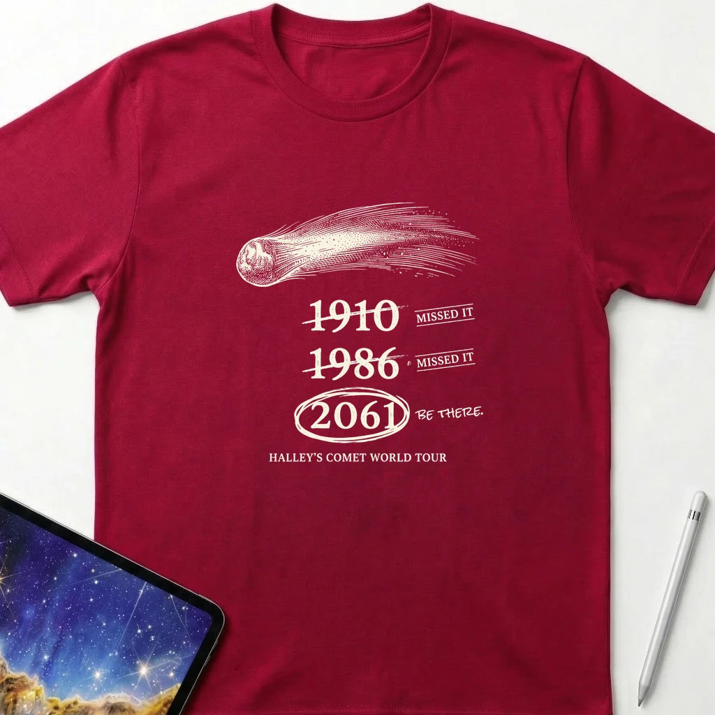 Halley's Comet World Tour T-Shirt Red