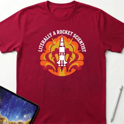 Literally a Rocket Scientist T-Shirt Red