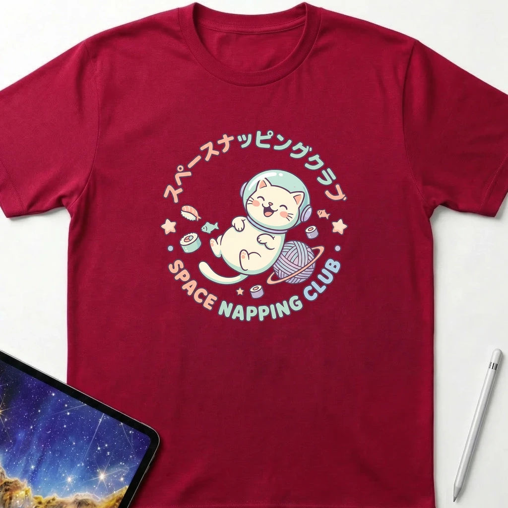 Space Napping Club T-Shirt Red
