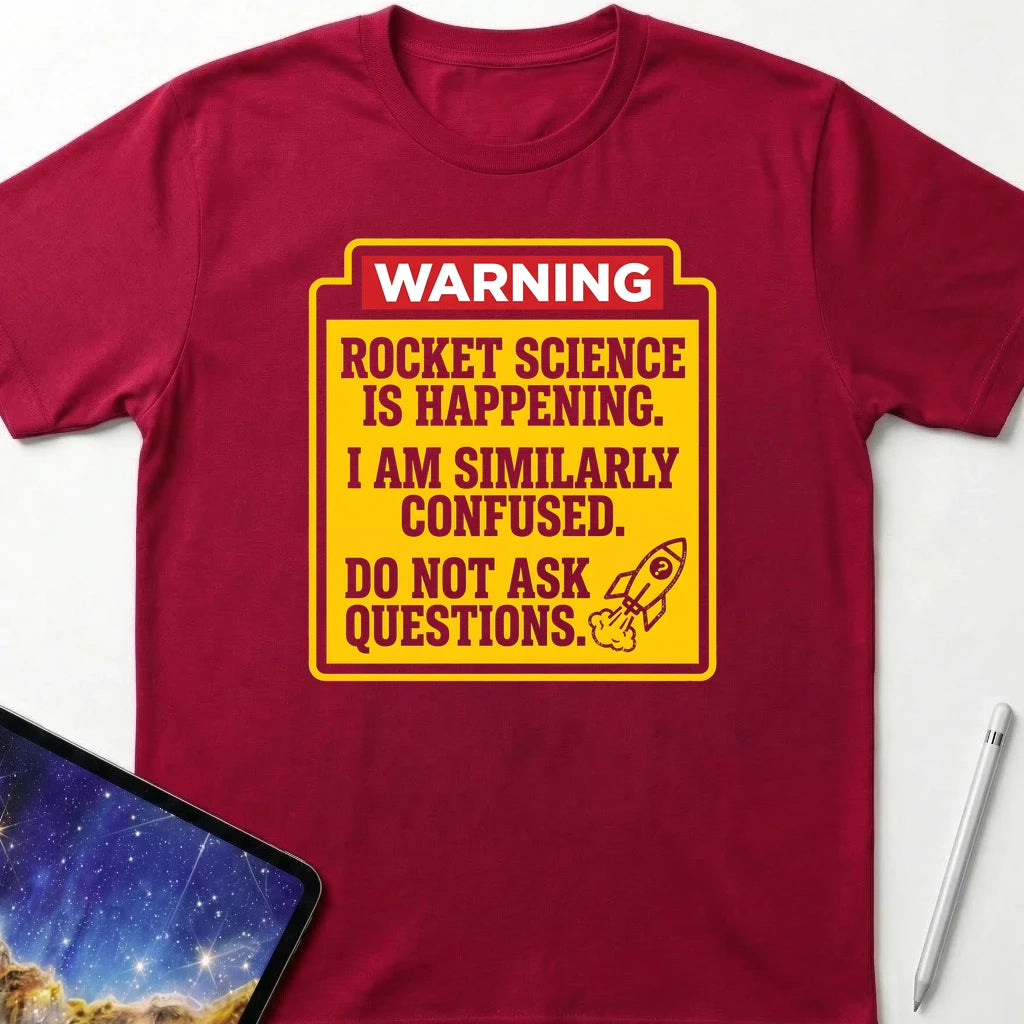 WARNING Rocket Science T-Shirt Red