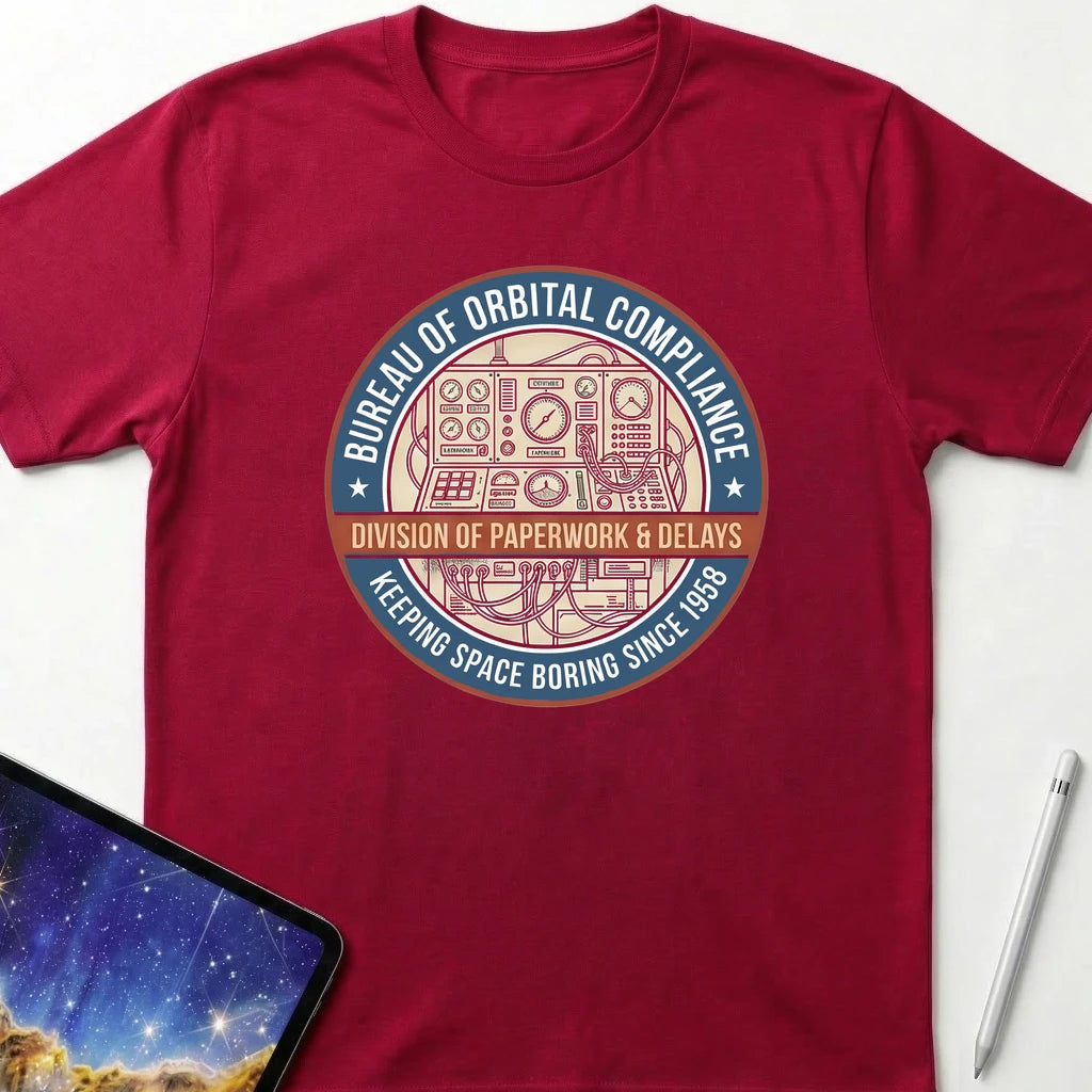 Bureau of Orbital Compliance T-Shirt Red