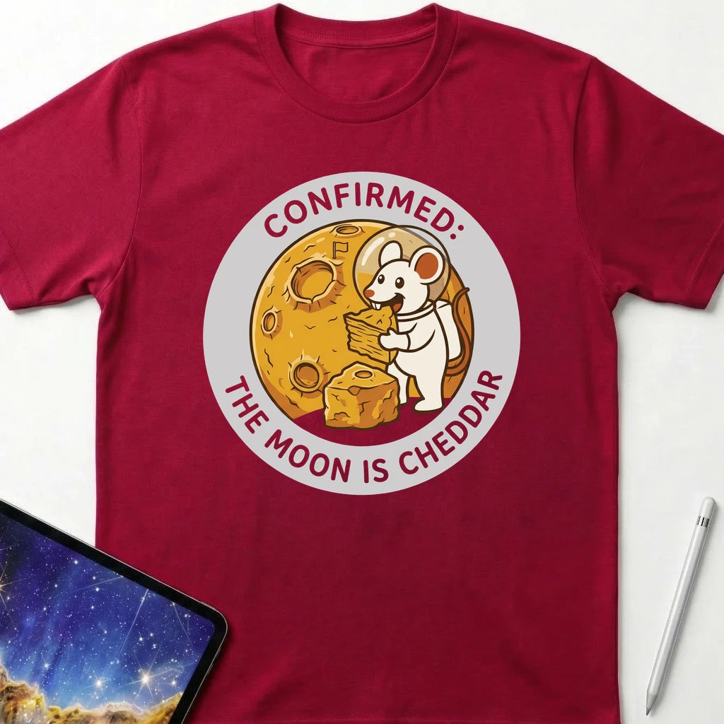 The Moon is Cheese T-Shirt Red
