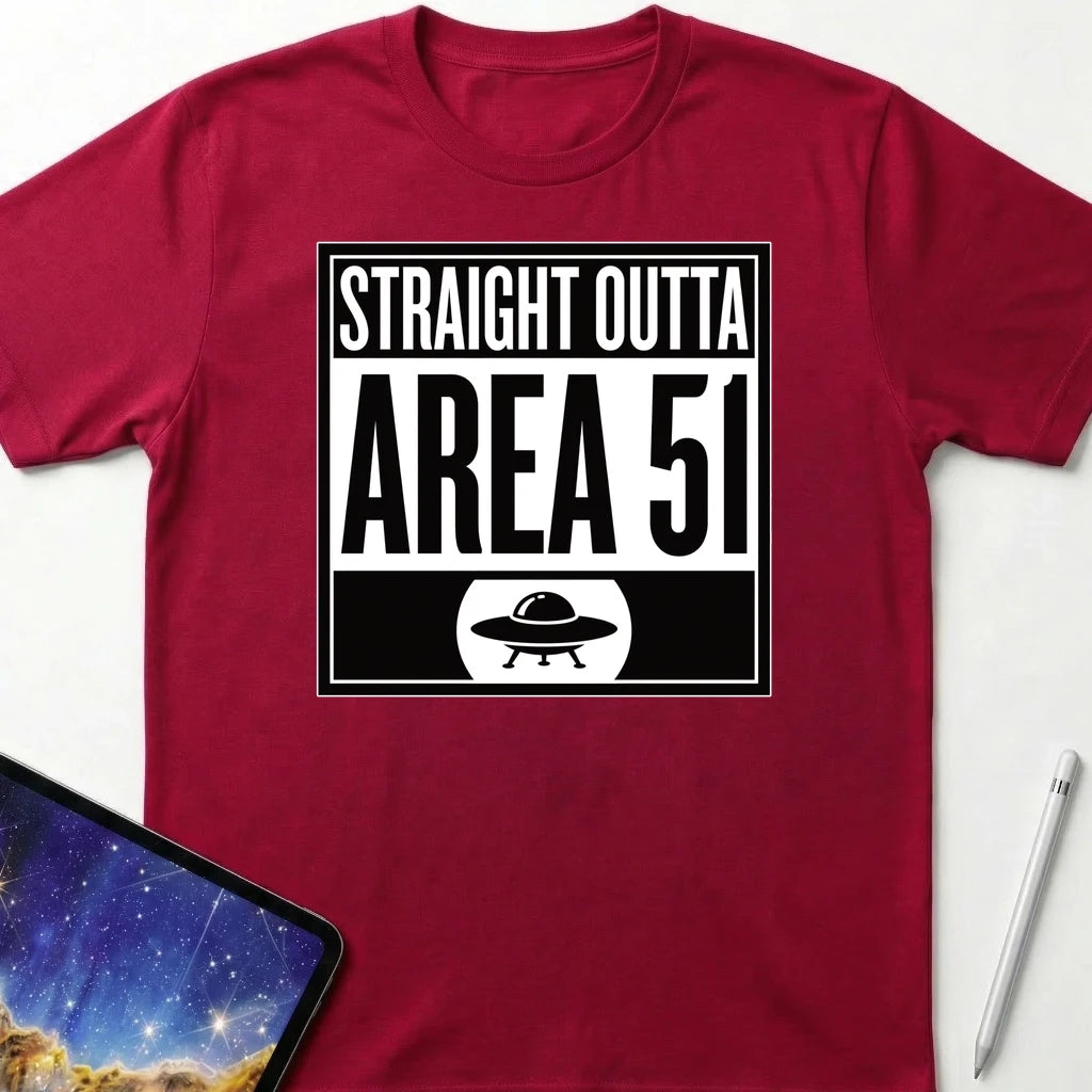 Straight Outta Area 51 T-Shirt Red