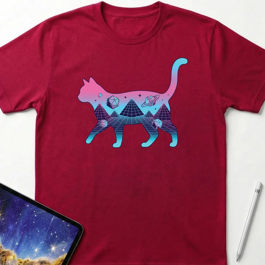Retro-Futuristic Feline Red