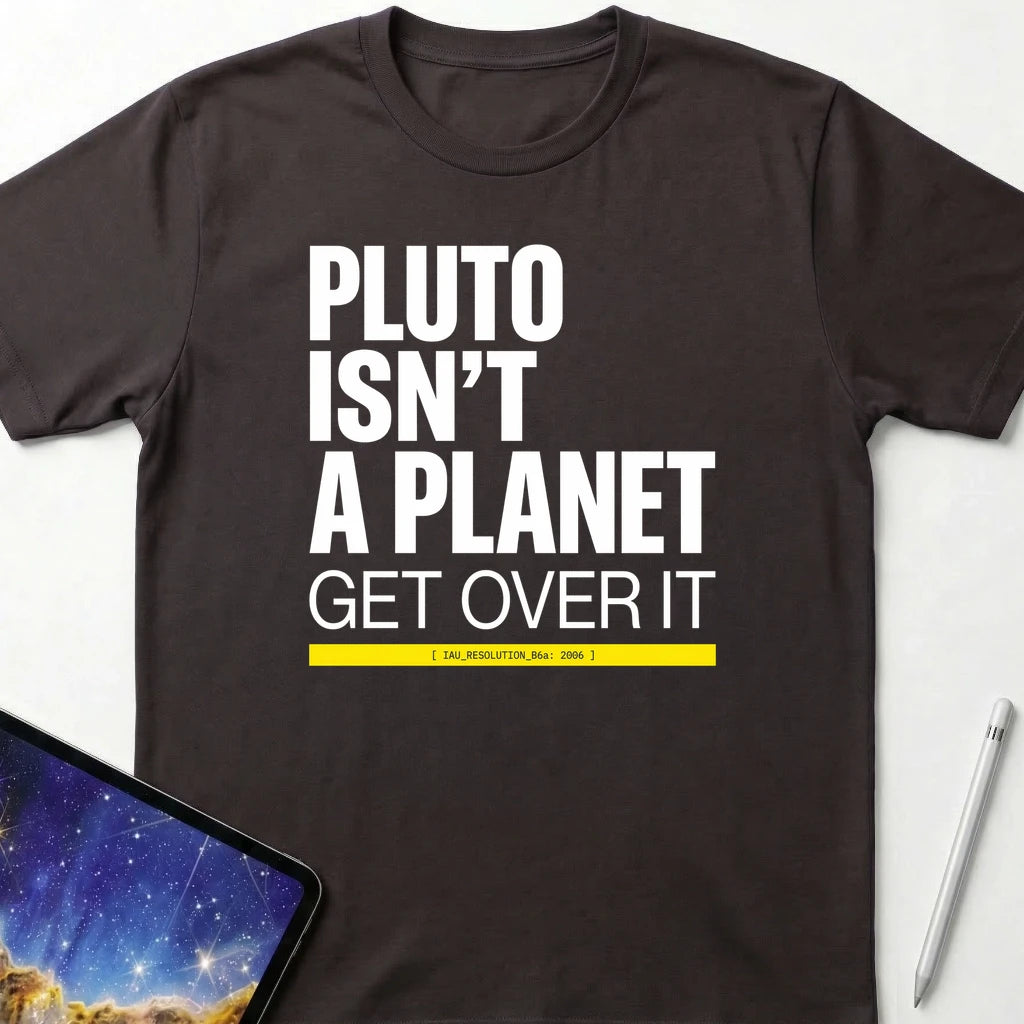 Pluto Get Over It T-Shirt Dark Chocolate