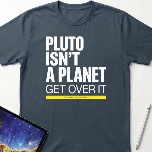 Pluto Get Over It T-Shirt Dark Heather