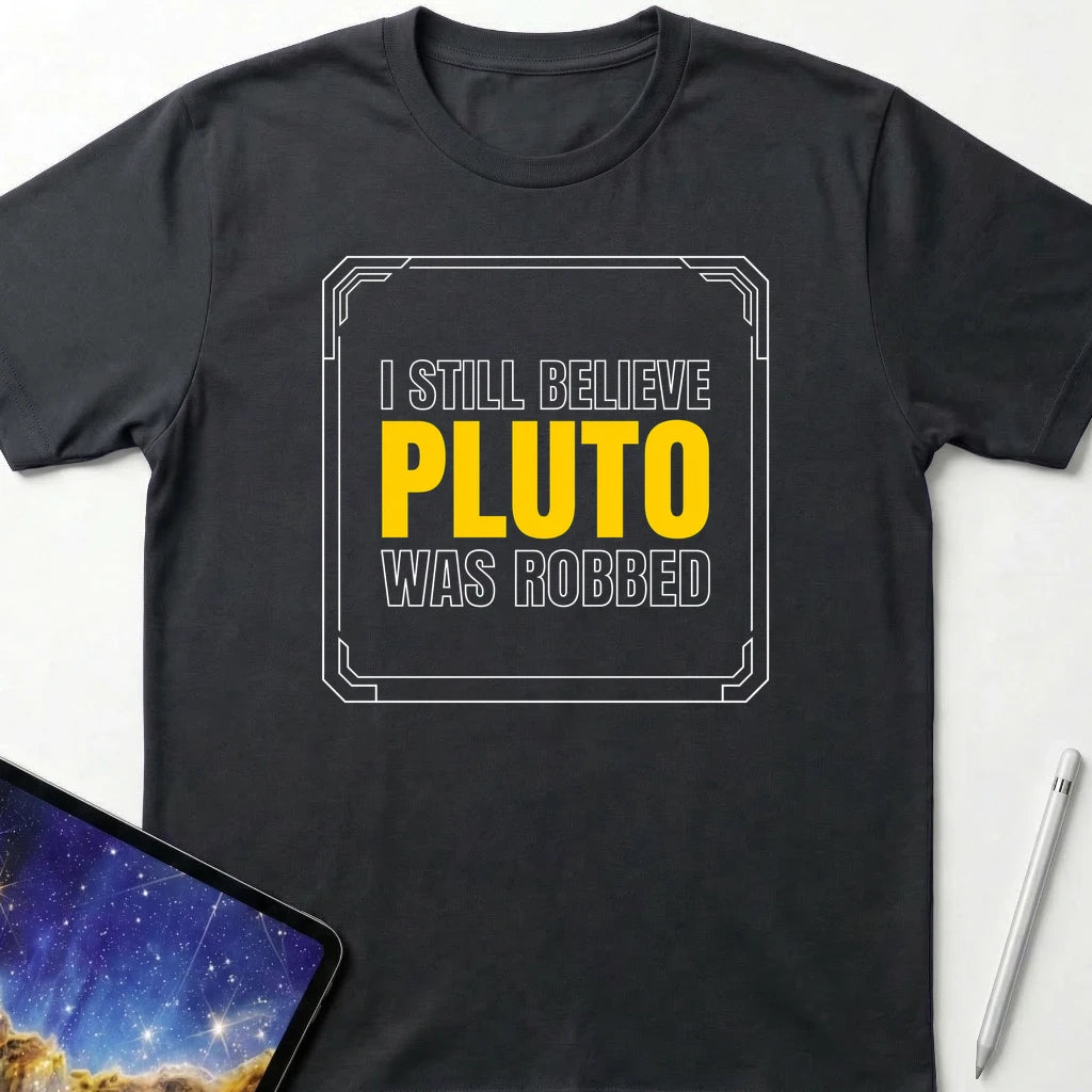 Pluto Was Robbed T-Shirt Black