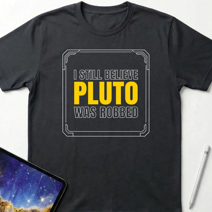 Pluto Was Robbed T-Shirt Black