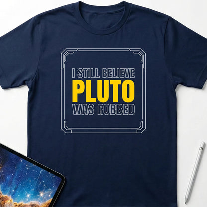 Pluto Was Robbed T-Shirt Navy