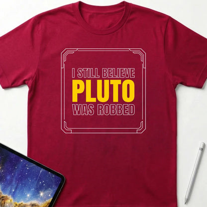 Pluto Was Robbed T-Shirt Red