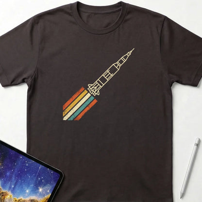 Retro Rocket Streak T-Shirt Dark Chocolate