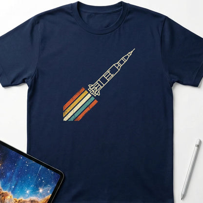 Retro Rocket Streak T-Shirt Navy