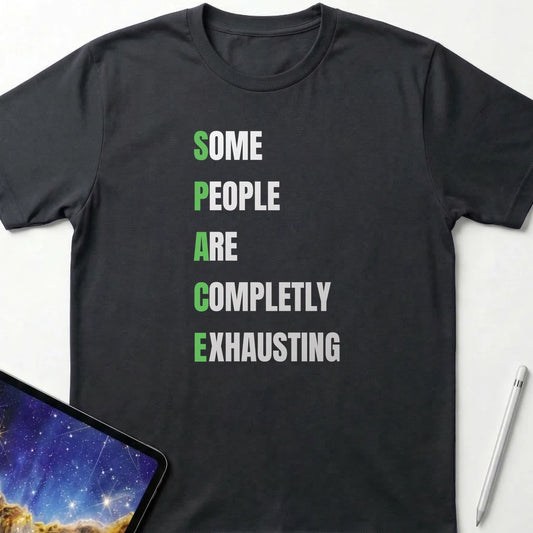 Some People SPACE T-Shirt Black
