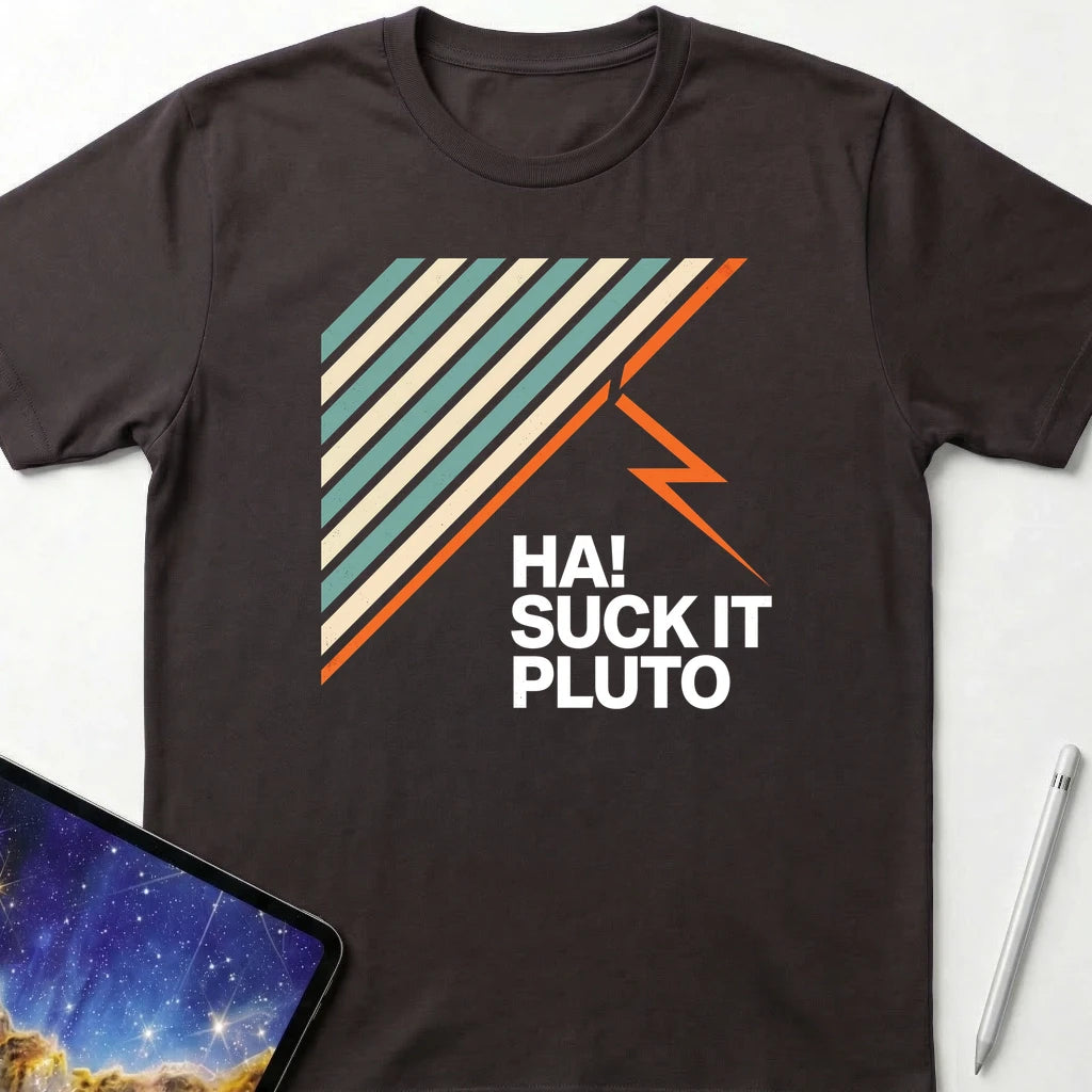 Suck It Pluto T-Shirt Dark Chocolate