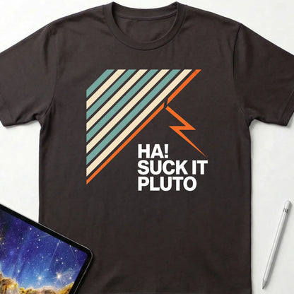 Suck It Pluto T-Shirt Dark Chocolate